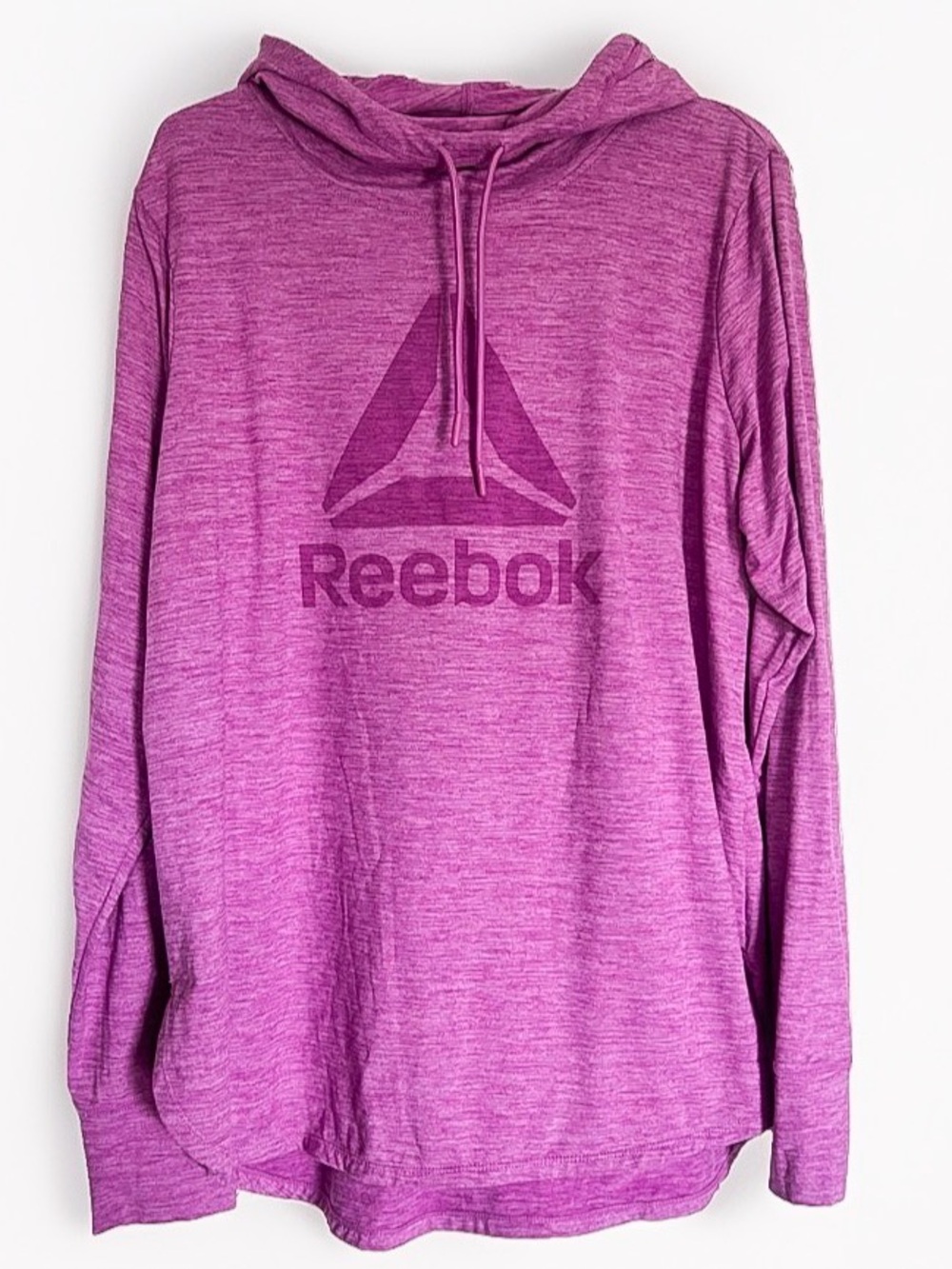 Reebok Women’s 2X Purple Heather Performance Hoodie Pullover Athletic Activewear